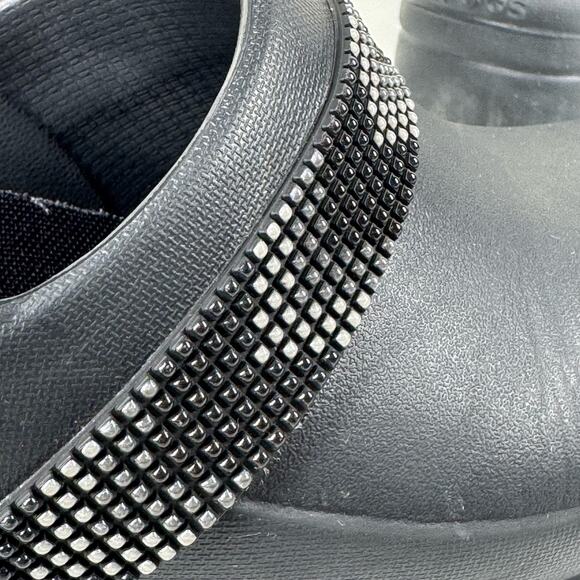 CROCS Nerio Pro II Clogs Women Size 8 Black Chevron Work‎ Shoes Nurse Restaurant - Picture 4 of 10